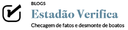 Logo do site  - Estadão Verifica - Acesse a matéria original sobre Smartmatic, que forneceu urnas para a Venezuela, nunca vendeu aparelhos para o Brasil