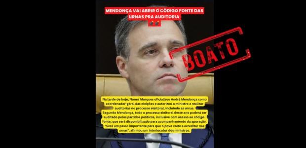 Abertura do código-fonte é realizada desde 2002; ato não é responsabilidade direta do ministro André Mendonça