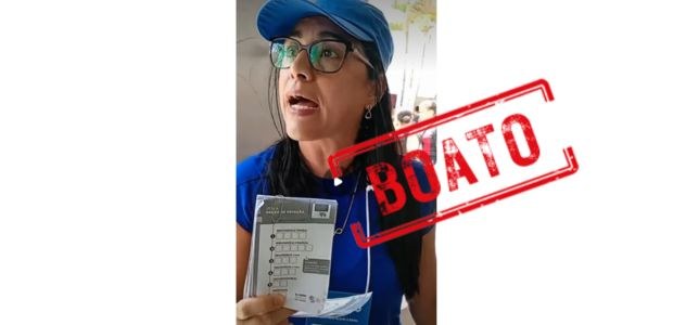 É falso que cola eleitoral distribuída em Camaçari (BA) não seja da Justiça Eleitoral