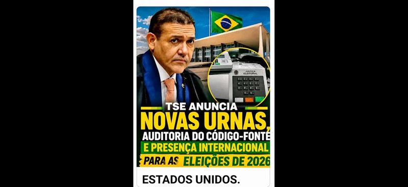É falso que Eleições 2026 terão novas urnas; presença de observadores internacionais e abertura de código-fonte também não são novidade