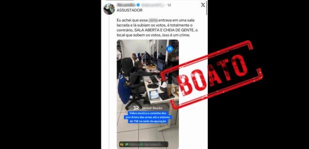 É falso que uso de mídias e computadores na transmissão dos resultados permita manipular votos