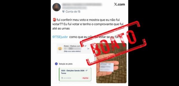Mensagem “faltou”, que apareceu no serviço de justificativa eleitoral, não significa que eleitor não votou