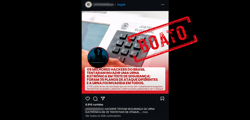 Urna eletrônica não foi invadida por hackers durante Teste Público de Segurança do TSE