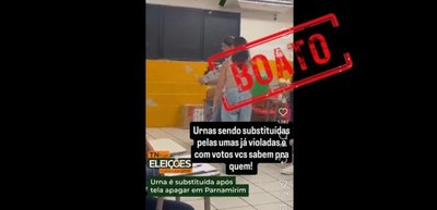 Urnas de Parnamirim (RN) não foram substituídas por equipamentos violados