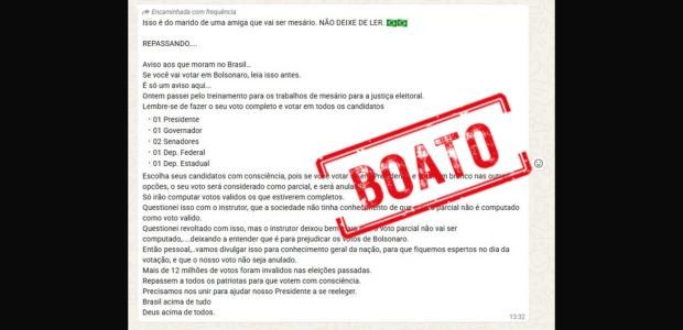 Voto nulo ou em branco para outros cargos não anula voto para presidente