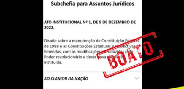 É boato que novas eleições presidenciais foram marcadas para 11 de janeiro de 2023