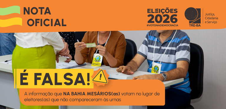 É mentira que mesários votam na urna eletrônica no lugar de eleitores