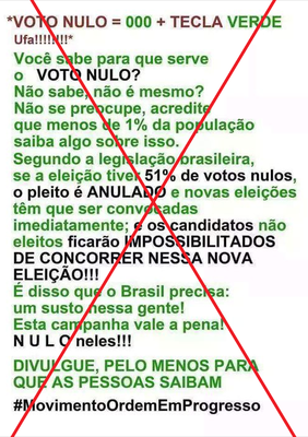Eleição não é anulada se mais de 51% dos votos forem nulos