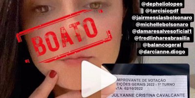 Eleitora não está quite com a Justiça Eleitoral porque deixou de votar no primeiro turno das Eleições 2016