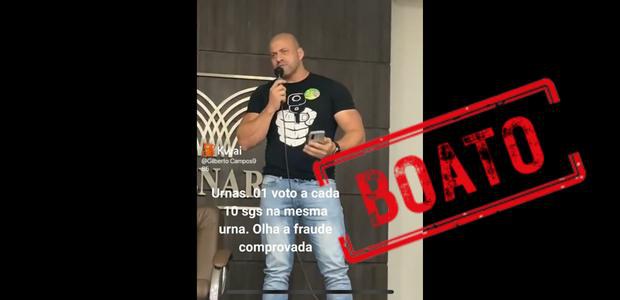 Ex-deputado federal propaga mentiras sobre tempo de votação e inquérito da PF sobre urnas eletrônicas