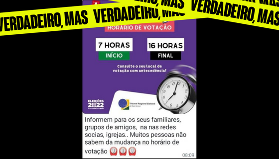 Horário de votação será das 7h às 16h apenas em Mato Grosso, Mato Grosso do Sul, Rondônia, Roraima e parte do Amazonas