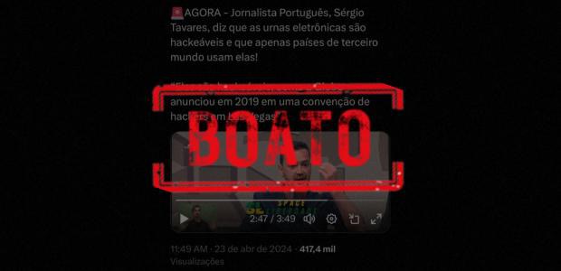 Influenciador português mente ao afirmar que urna eletrônica brasileira foi hackeada nos Estados Unidos