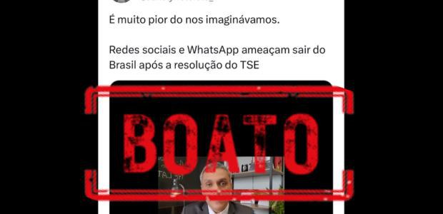 Redes sociais e WhatsApp não vão sair do Brasil por causa de resolução do TSE