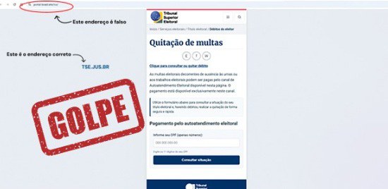 TSE alerta para golpe com cobrança para regularização de pendências eleitorais