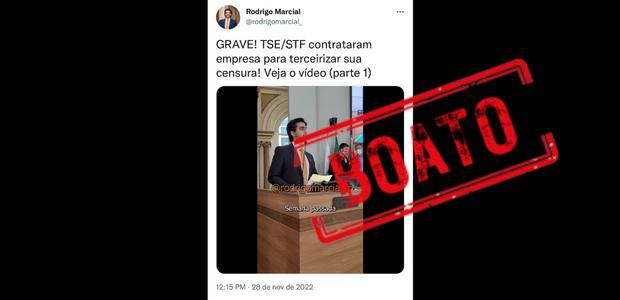 Vereador do Paraná mentiu ao acusar TSE de contratar empresa para monitorar população e censurar redes sociais