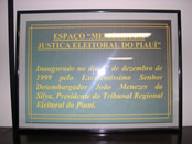 TRE-PI Espaço Memória-Placa de inauguração 