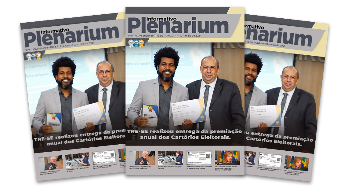 May edition of the Plenarium newsletter — Regional Electoral Court of Sergipe