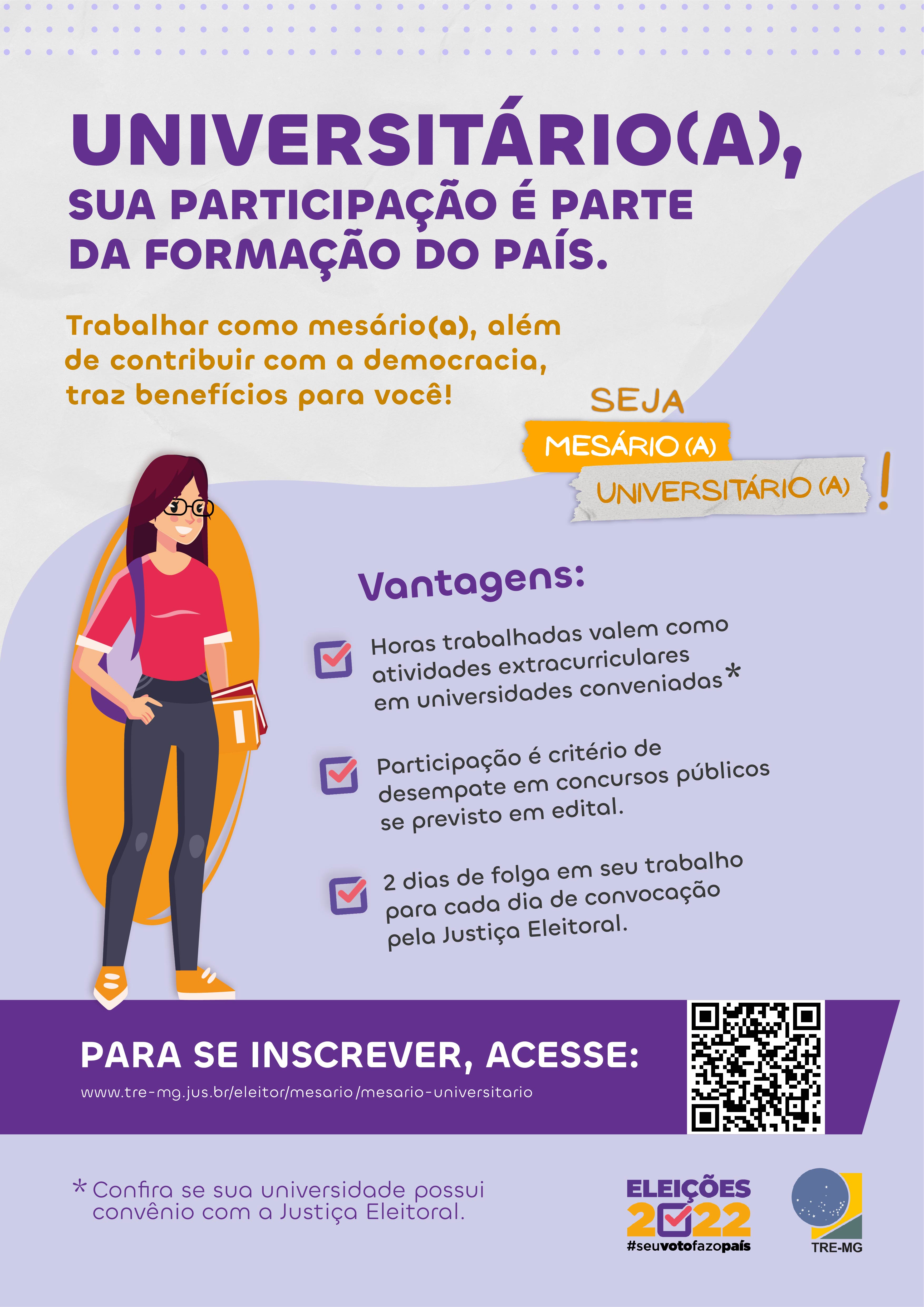 TRE-MG Cartaz Mesário Universitário