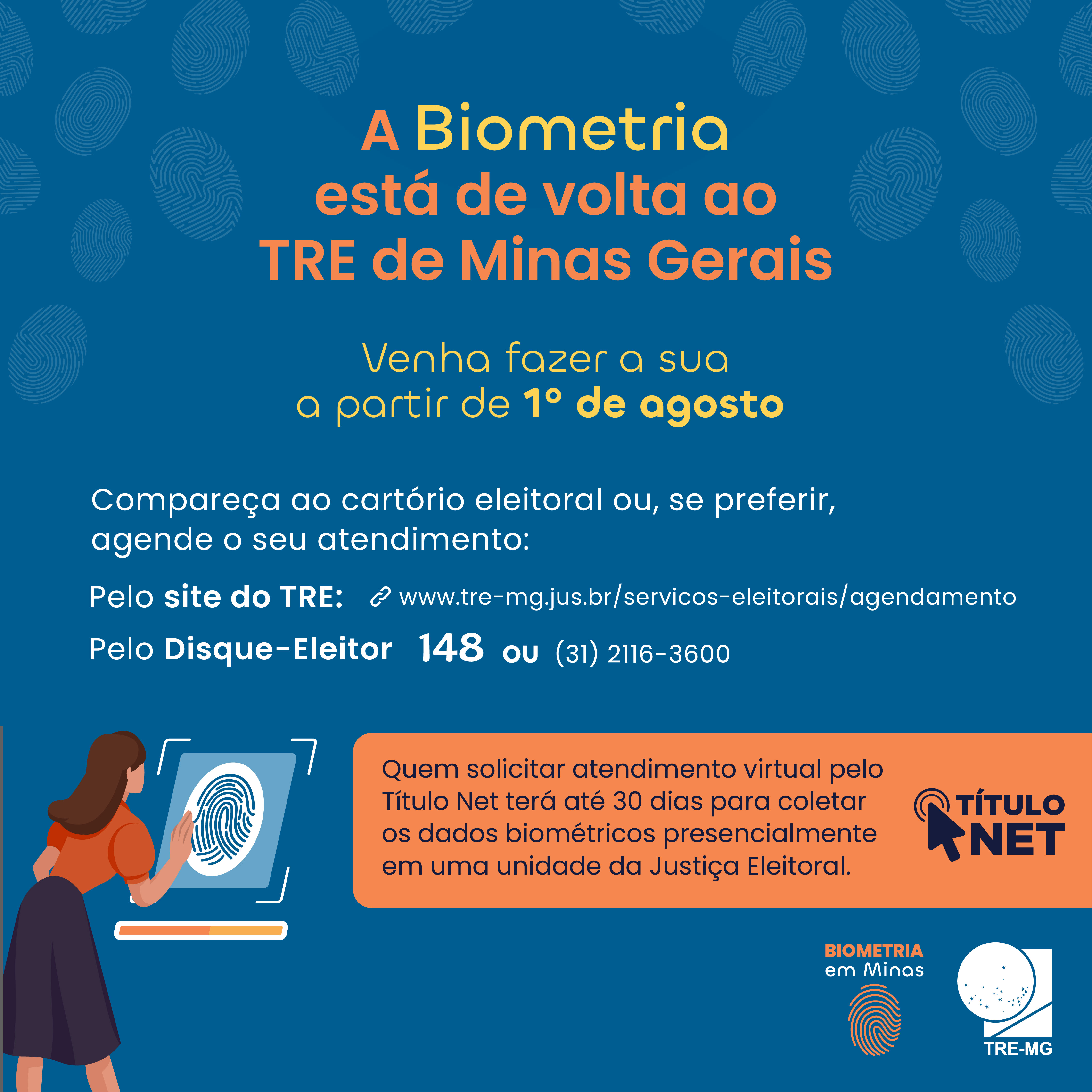 TRE-MG Post da campanha a Biometria está de volta