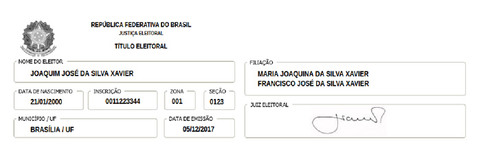TSE -  modelo título eleitoral num. 21.538, art 22