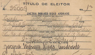 6º Título de Eleitor - 1945.