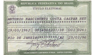 9º Título de Eleitor - 1986.